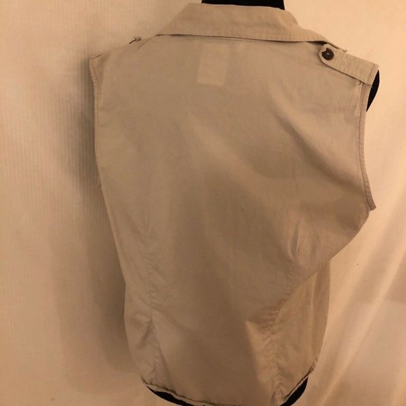 WHITE STAG TAN/BEIGE BUTTON FRONT VEST LARGE-EUC - Picture 5 of 8